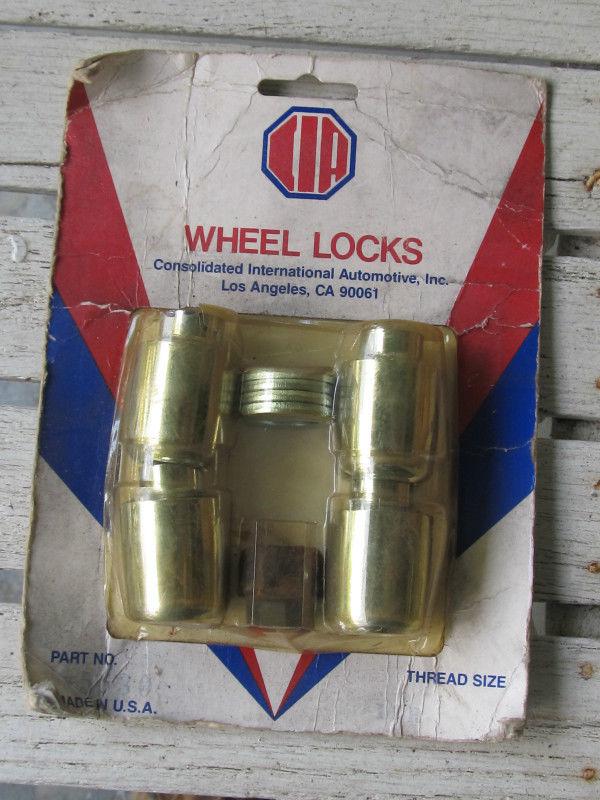 Nos vintage 1970's cia 1/2" wheel locks made in usa california cragar  weld t2a 