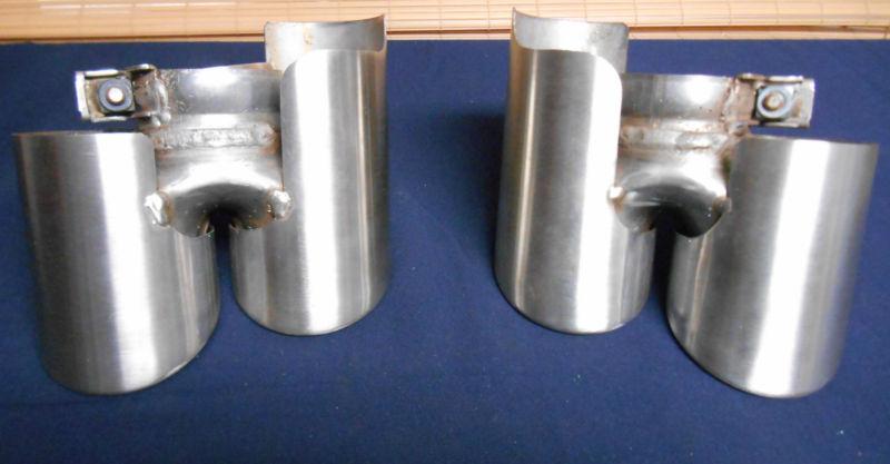 05 06 07 08 nos dual exhaust tips r & l set porsche 911 carrera s 997 cabriolet