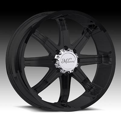 24" wheels rims milanni kool whip 8 black yukon xl 2500 suburban