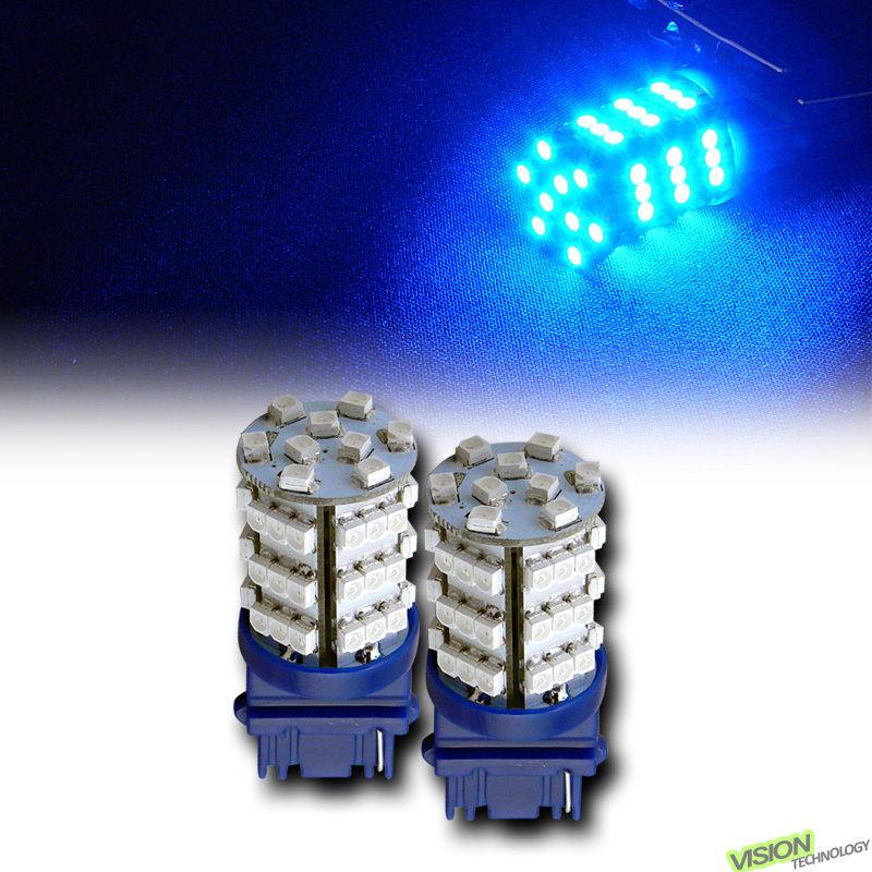 2pc blue 3156 54x smd led daytime running light drl lamp bulbs 3456 3456ll 4156