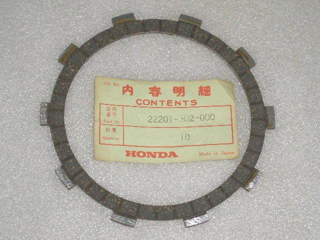 Honda cb175 cl175 sl175 cb200 cl200 cb350f cb400f xl500s clutch disk oem nos