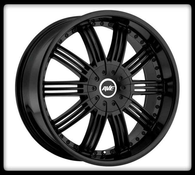 24" x 9.5" avenue a603 24 inch satin black 5x115 5x5 5x127 300c jeep wheels rims