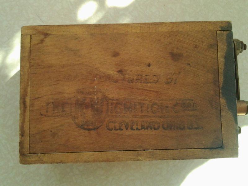 Antique model t kw ignition coil old wooden box