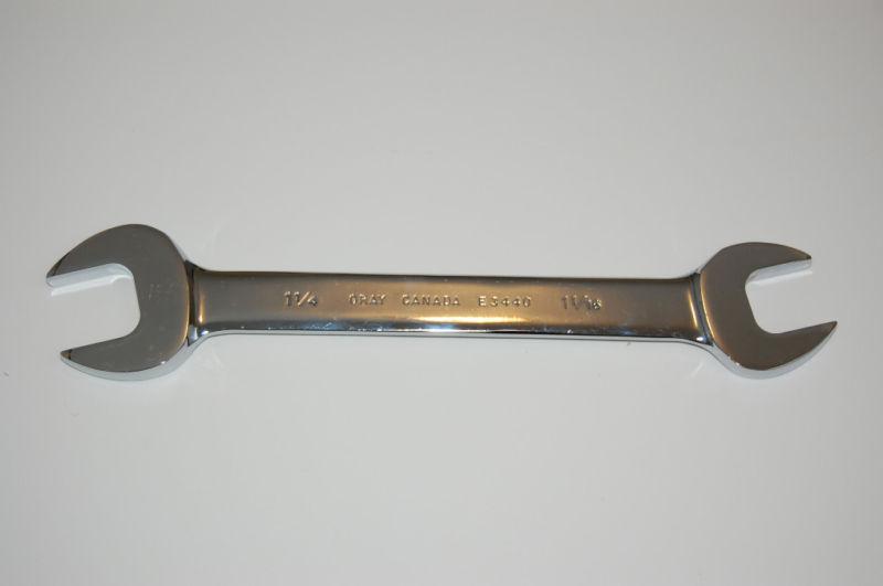 Gray tools sae mirror chrome open end wrench 1 1/4" x 1 1/16" x 12"