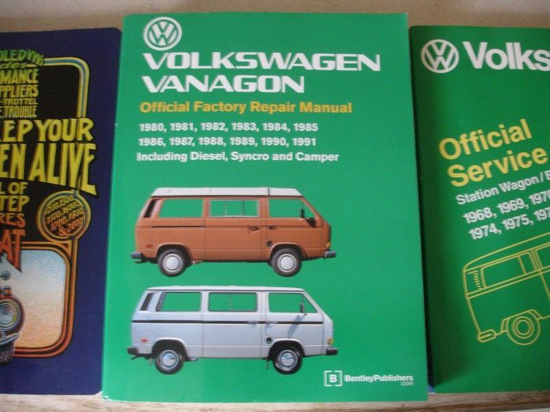 Lot of 3 new volkswagen vanagon service manual! transporter/syncro/vw/camper/bus