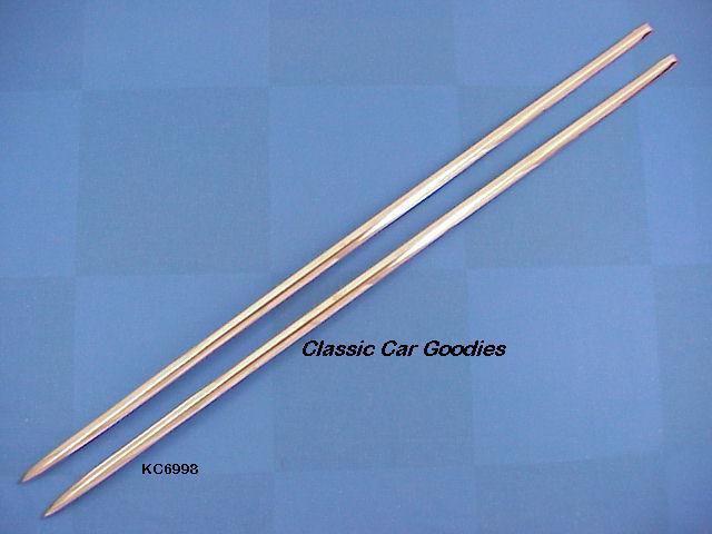1949-1950 chevy front fender trim (2) stainless. new.