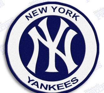 New york yankees baseball iron on embroidery patch -2.0" x 2.0" mlb world series