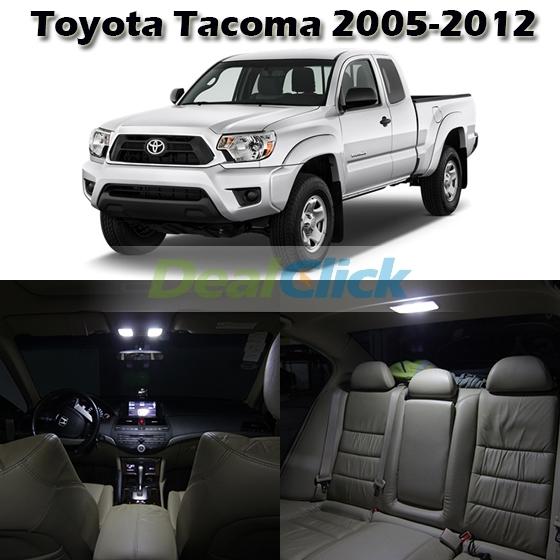 5 white map dome license lamp interior light package for toyota tacoma 2005-2013