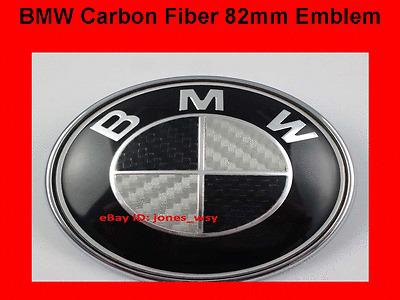 Bmw carbon fiber 82mm  hood / trunk emblem badge e30 e36 e34 e60 e32 e38