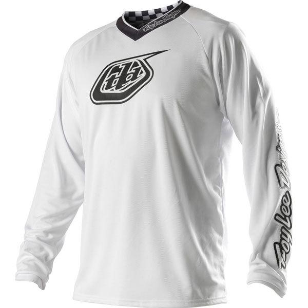 White s troy lee designs gp whiteout youth jersey 2013 model