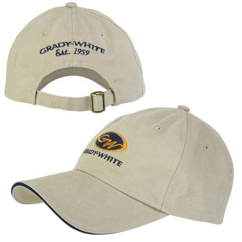 Grady white boats stone unstructured hat cap