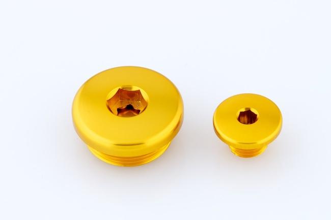 New engine plugs caps fits kawasaki kx250f 08-13 suzuki rmz250 04-06 z10 - gold