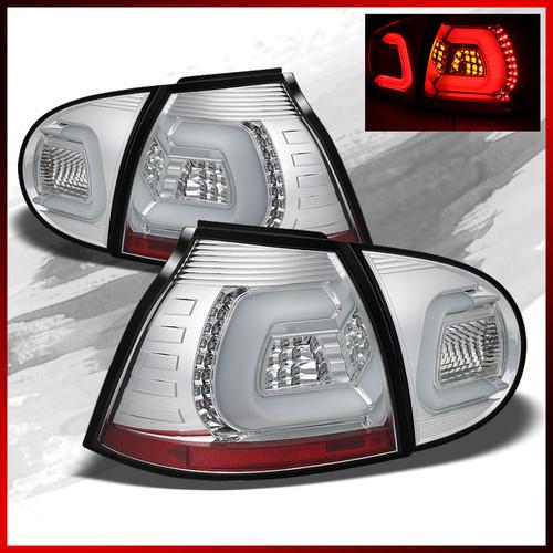 06-09 rabbit/gti/r32 led tail lights built-in turn signal w/red light tube pair