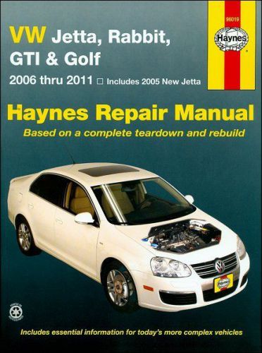 Vw jetta, rabbit, gti, golf repair manual 2006-2011 by haynes