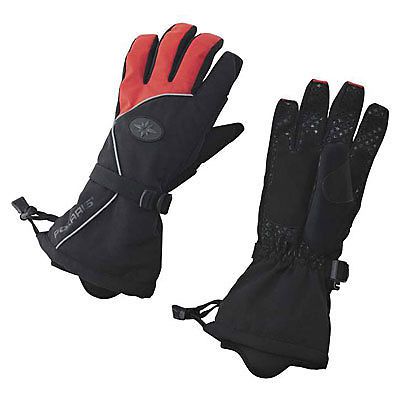Polaris cold weather snowmobile red &amp; black explorer gloves - 3xl   xxxl- new