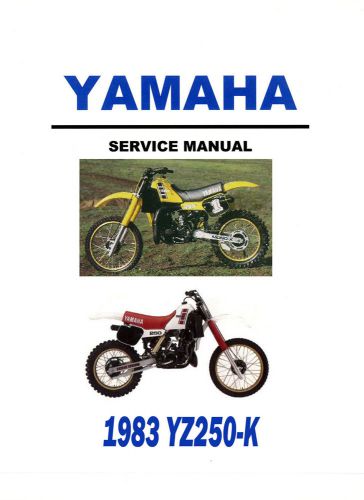 1983 yamaha yz250k service manual vmx ahrma vjmc yz-250 vintage motocross