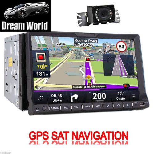 Gps navigation 7&#034; hd double 2din car stereo dvd player bluetooth ipod mp3+camera
