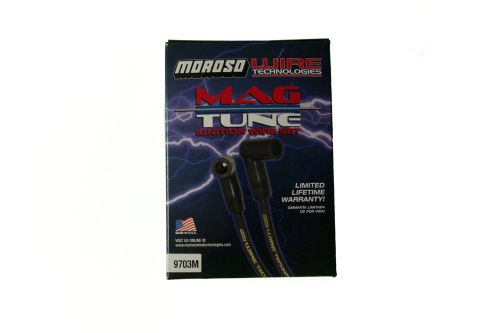 Moroso # 9703m 8mm mag-tune universal spark plug wire 90° boot male/hei black