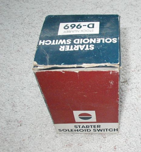 Starter solenoid switch d-969 for 1967 chevrolet camaro. new old stock