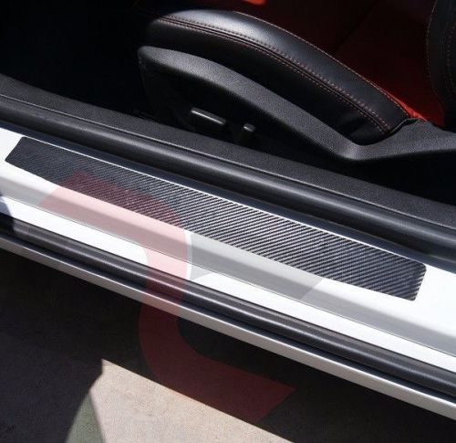 2010-2015 camaro carbon fiber door jamb decal kit - chevy cover kick plate ss rs