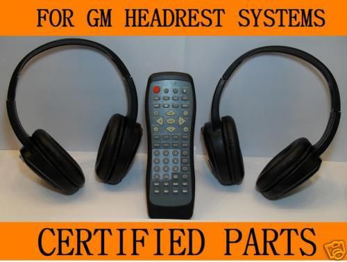 Headphones headsets dvd remote for gm headrest systems