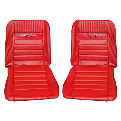 067603 red65 mustang upholstery full set with front bucket seats red pony interi