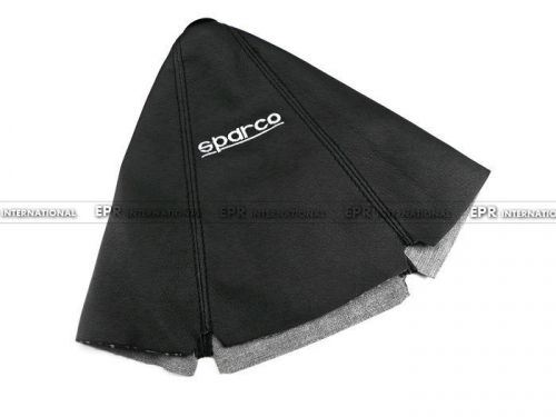 Jdm racing for sparco leather gear shift knob gaiter glove cover (black stitch)