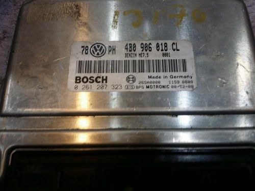 Volkswagen passat engine brain box electronic control module; 1.8l (turbo gas)