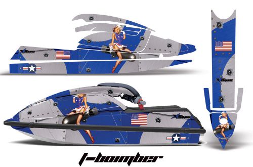 Amr racing jet ski wrap for kawasaki 750 sx graphics kit all years tbomb blue