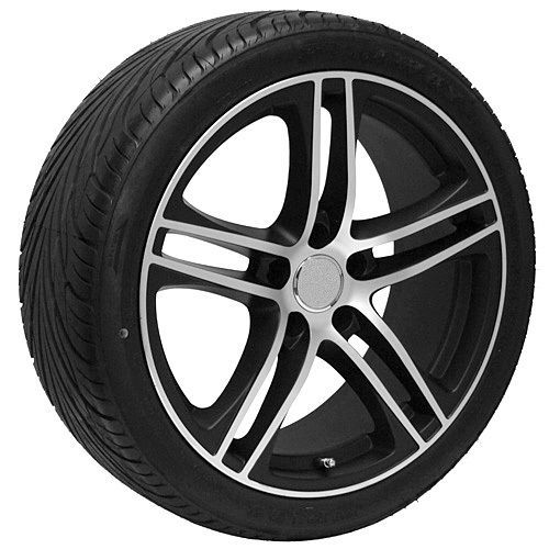 18 inch black vw gti eos jetta passat rabbit cc  replica wheels rims tires (310)