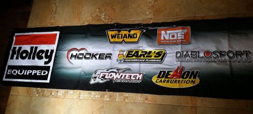 New 10&#039; x 30&#034; holley weiand nos hooker banner - man cave sports bar game room