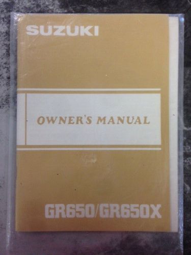 New, original 1983  suzuki gr650 and gr650x owner&#039;s manual 99011-15520-003a