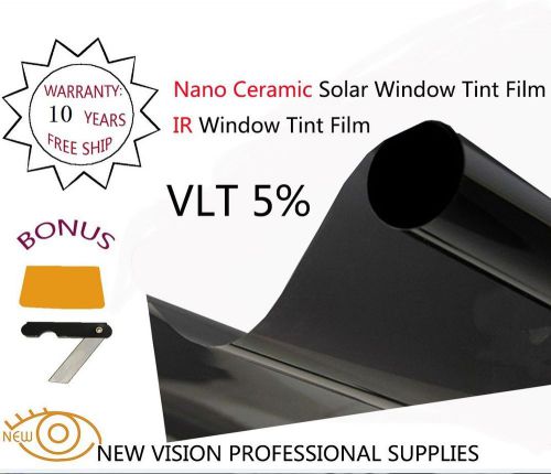 New vision vlt5% ir reduction 80% 76cmx6m src ir window tint film nano ceramic