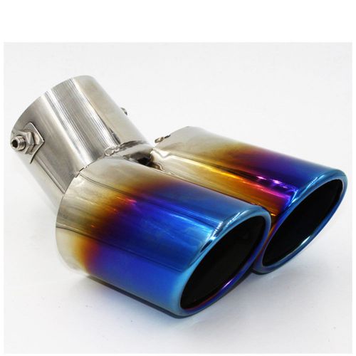 Fits buick excelle chevrolet cruze burnt dual slant exhaust tip muffler pipe