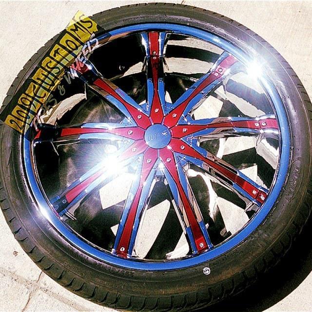 22" inch wheels rims tires burgundy dw29 6x139.7 suburban 2001 2002 2003 2004