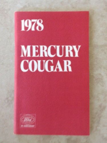 1978 mercury cougar owners manual