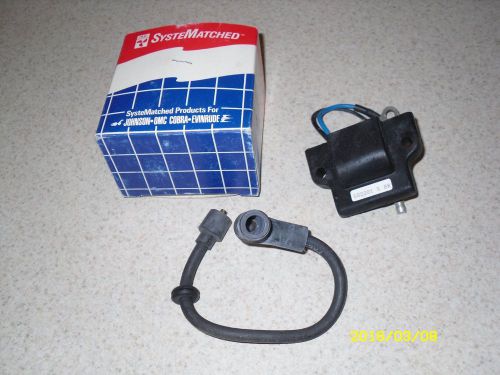 New johnson/evinrude ignition coil, part number 582382 fits early v-4 engines.