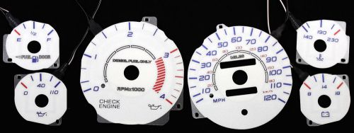 120mph glow gauge faces electro luminescent euro reverse new for 94-97 dodge ram