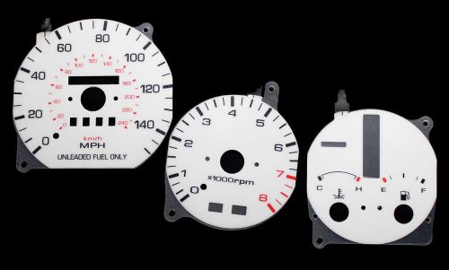 150mph glow gauge dash indiglo white face new for 1993-1997 mazda mx6 automatic