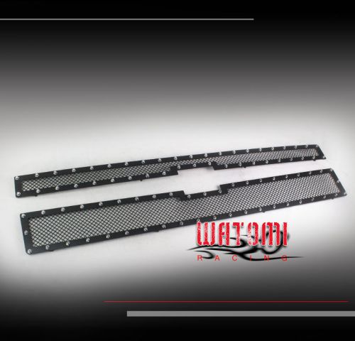 14-15 chevy silverado 1500 high country upper rivet stainless mesh grille black