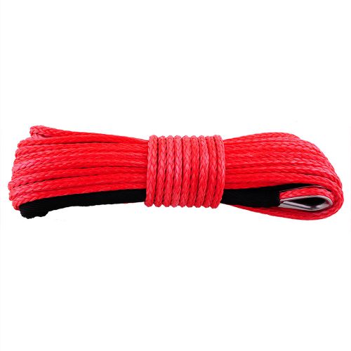 3/16&#039;&#039;x50&#039; synthetic car vehicle replace winch cable rope utv replacement red