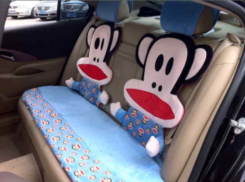 14PC-blue soft plush cartoon mouth monkey design car seat cushion, US $180.00, image 2