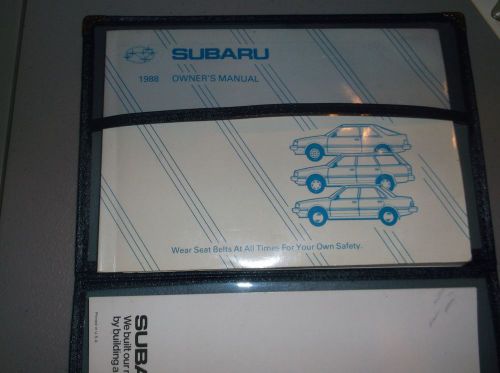 1988 subaru owners manual + case