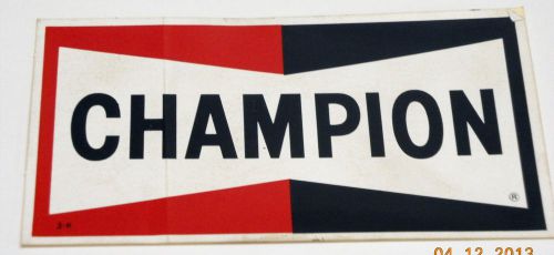 ~ champion original sticker decal nascar racing rat rod scca 4-3/4 x  2-3/ 8 in