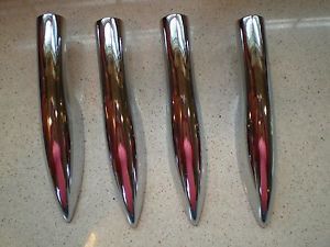 4 nos vintage boat chrome hand rail ends chris craft new old stock 7 1/2&#034; long