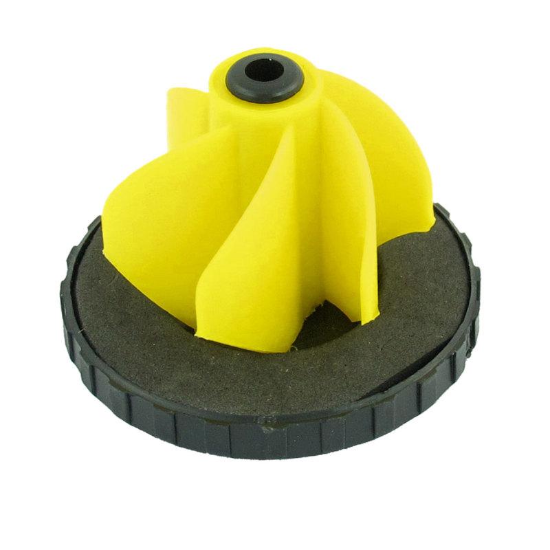 Hard plastic oil fuel tank cap spare part assembly black yellow