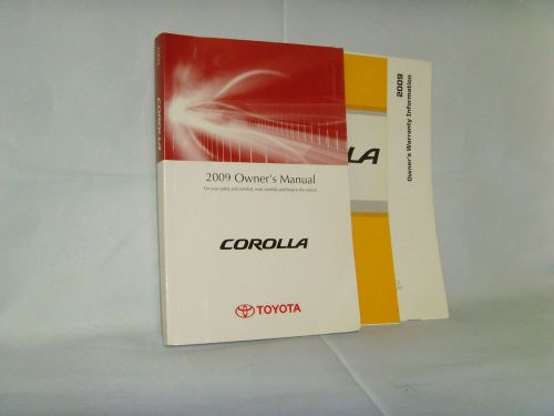 2009 original toyota corolla owners manual
