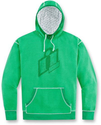 Icon double up womens hoody teal green