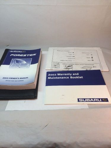 Original 2002 suburu forester owners manual