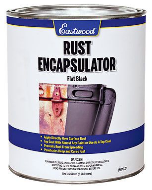 Eastwood paint rust encapsulator acrylic enamel matte black 1gal can p/n 16070zp